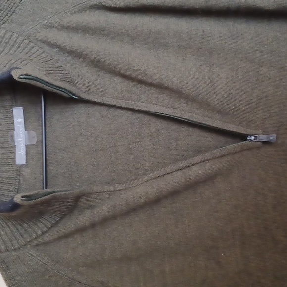 Smartwool Men's Ripple Ridge Half Zip Merino Wool Pullover Sweater Size L Olive - Picture 4 of 13